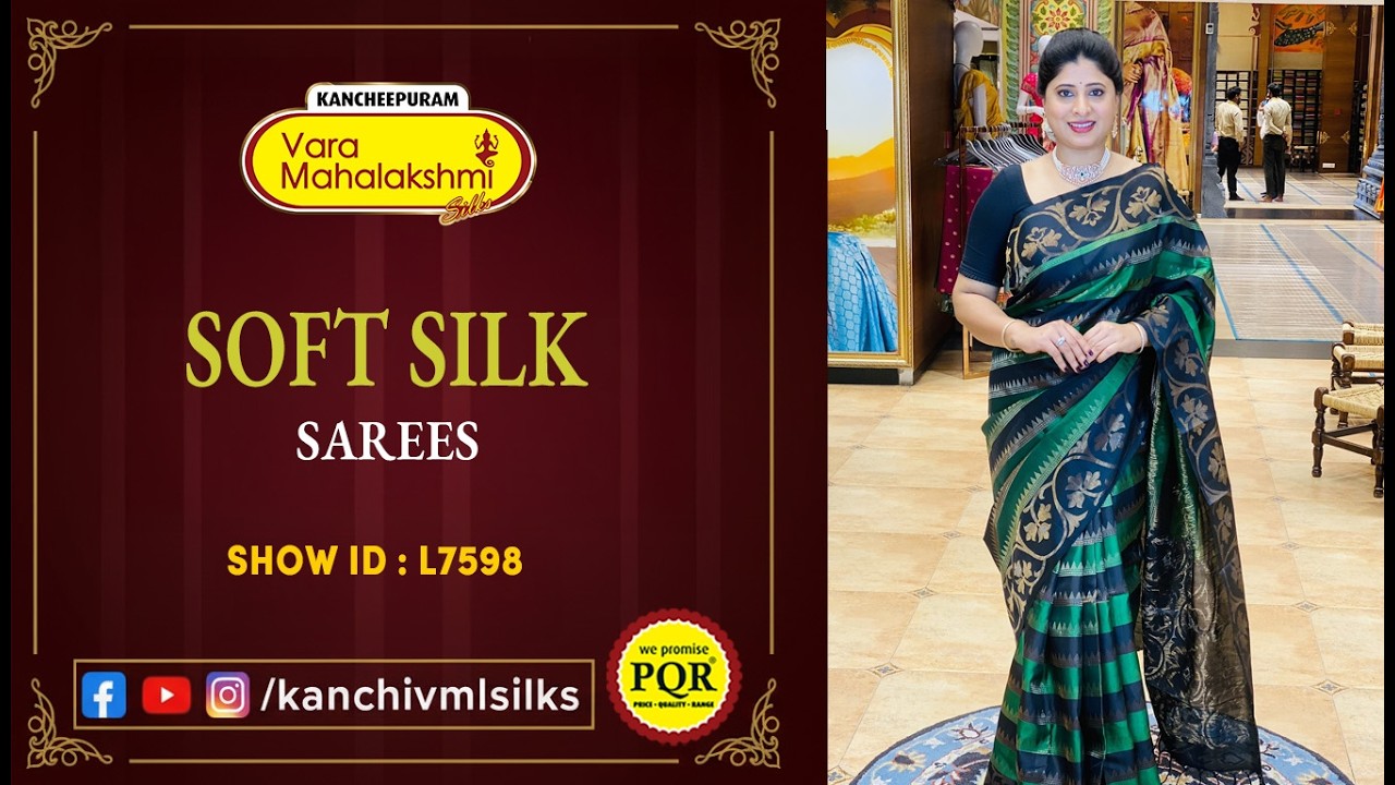 Soft Silk Sarees Collection | WhatsApp Number 89 0001 0002 | Kancheepuram Varamahalakshmi Silks LIVE