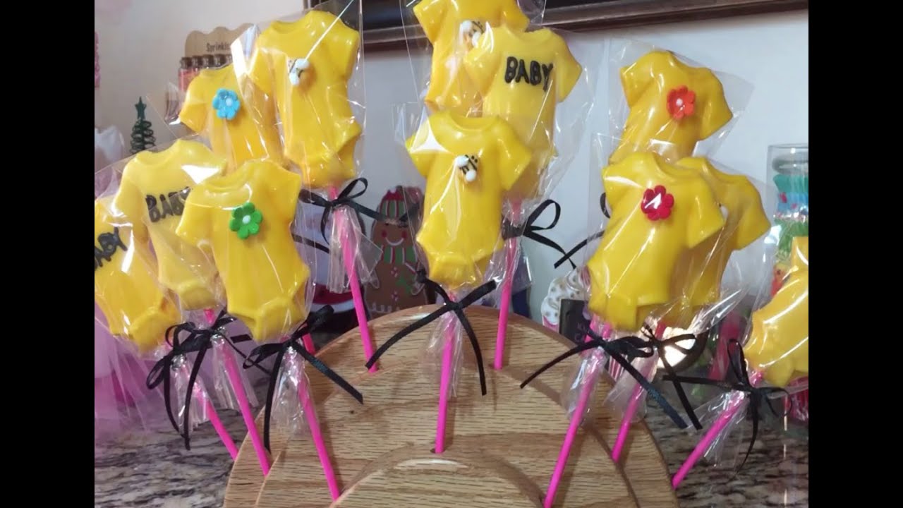 Baby Onesie Candy Lollipops (How To) Baby Shower