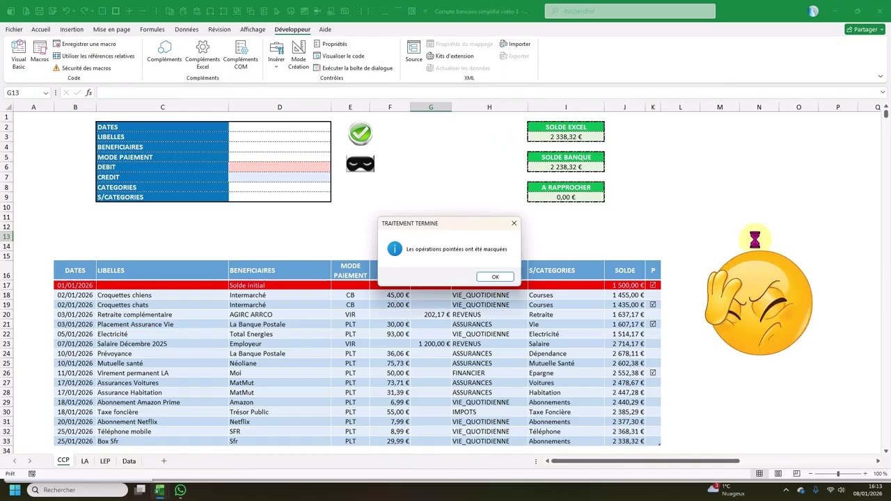 Comptes bancaires simplifié Part 3