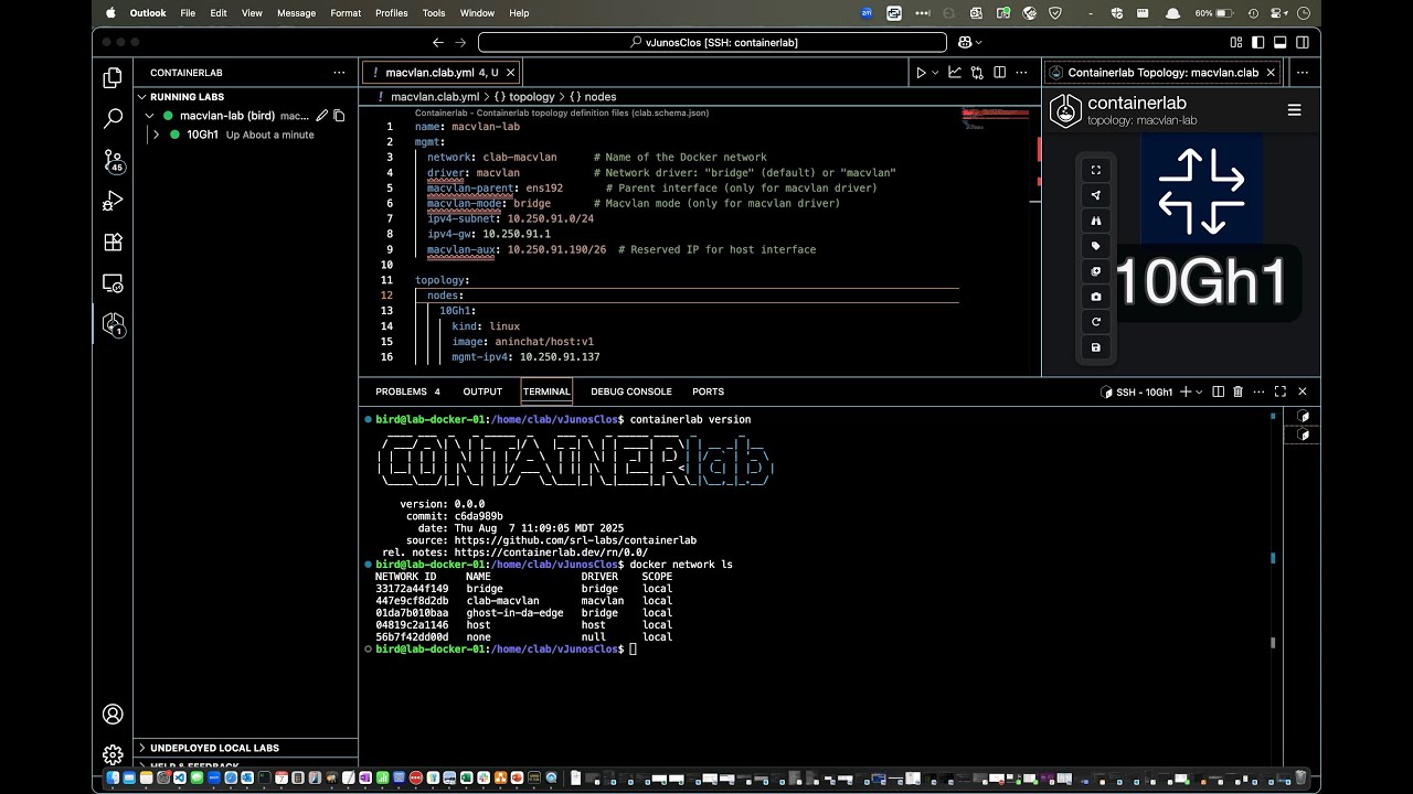 Containerlab MGMT NET Macvlan Support