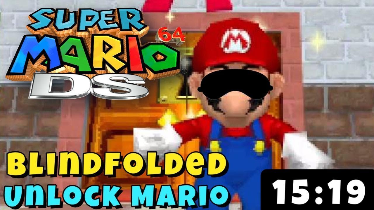 Blindfolded SM64 DS - Unlock Mario in 15:19 by FunkopotamusWes