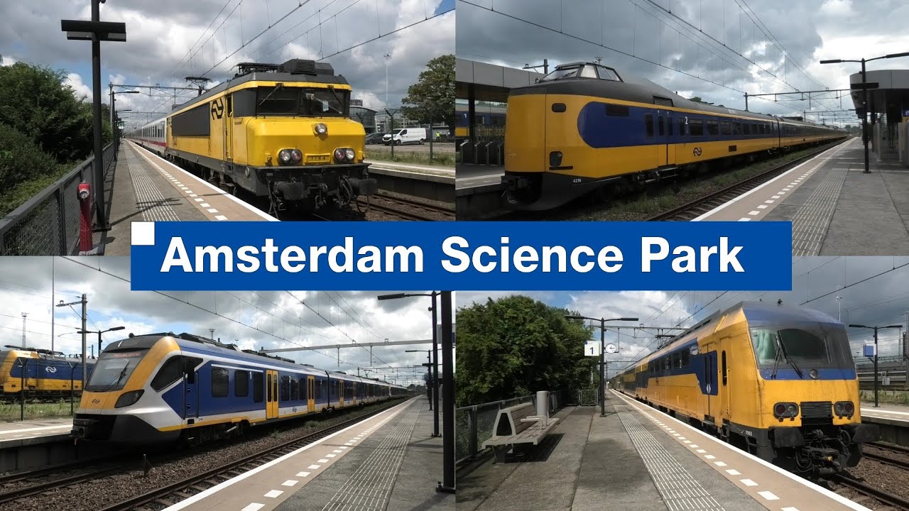 Bahnverkehr in Amsterdam Science Park🇳🇱 mit Reihe 1700 + 🇩🇪IC, Br 186 + ICRm, ICMm, DDZ und SNG