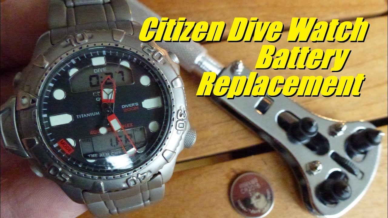 Citizen Promaster Dive Watch Battery Replacement