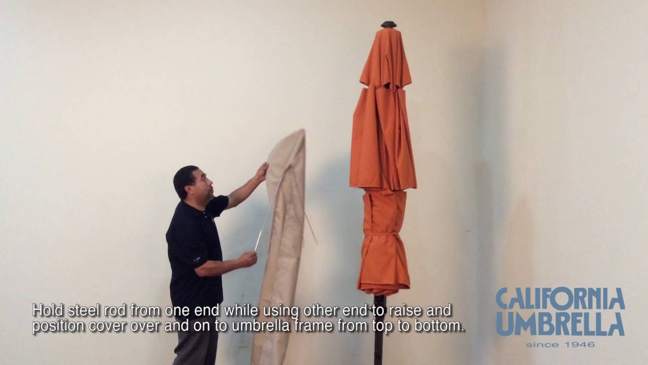 California Umbrella CALI Series-CALI118  11 ft. Cantilever Aluminum Umbrella instruction video