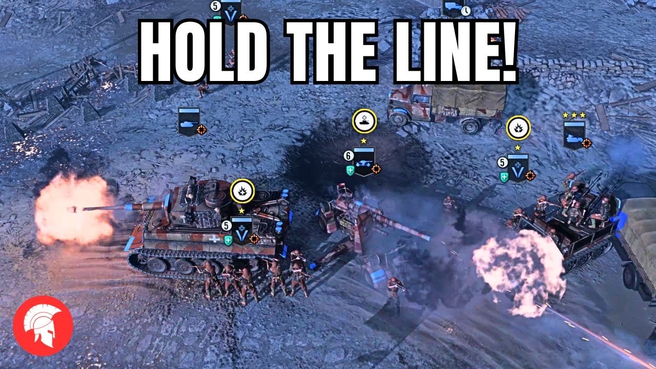 Hold the line! No retreat! | COH3 | Afrikakorps | 4vs4 | No Commentary