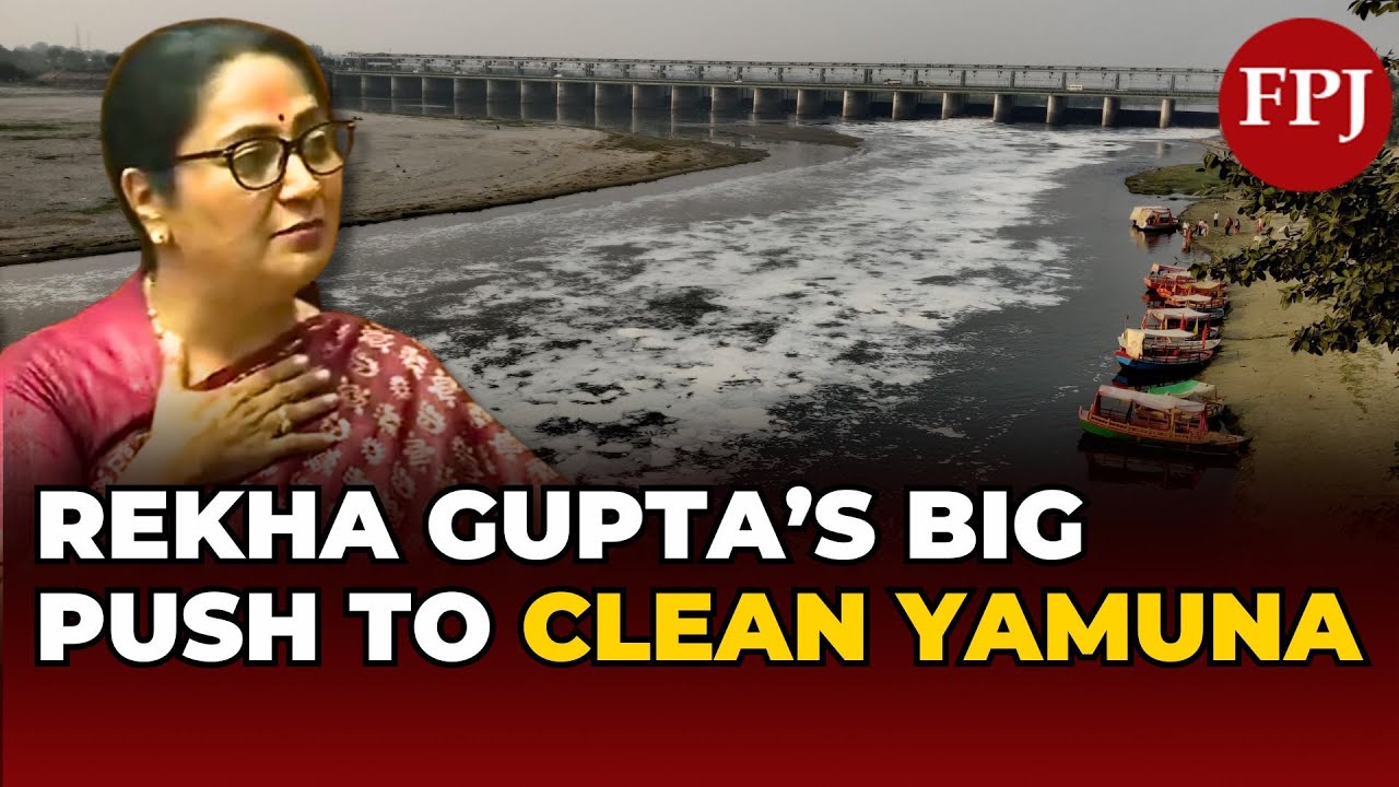 Delhi CM Rekha Gupta Pledges ₹500 Crore to Clean Yamuna River, End Sewage Dumping