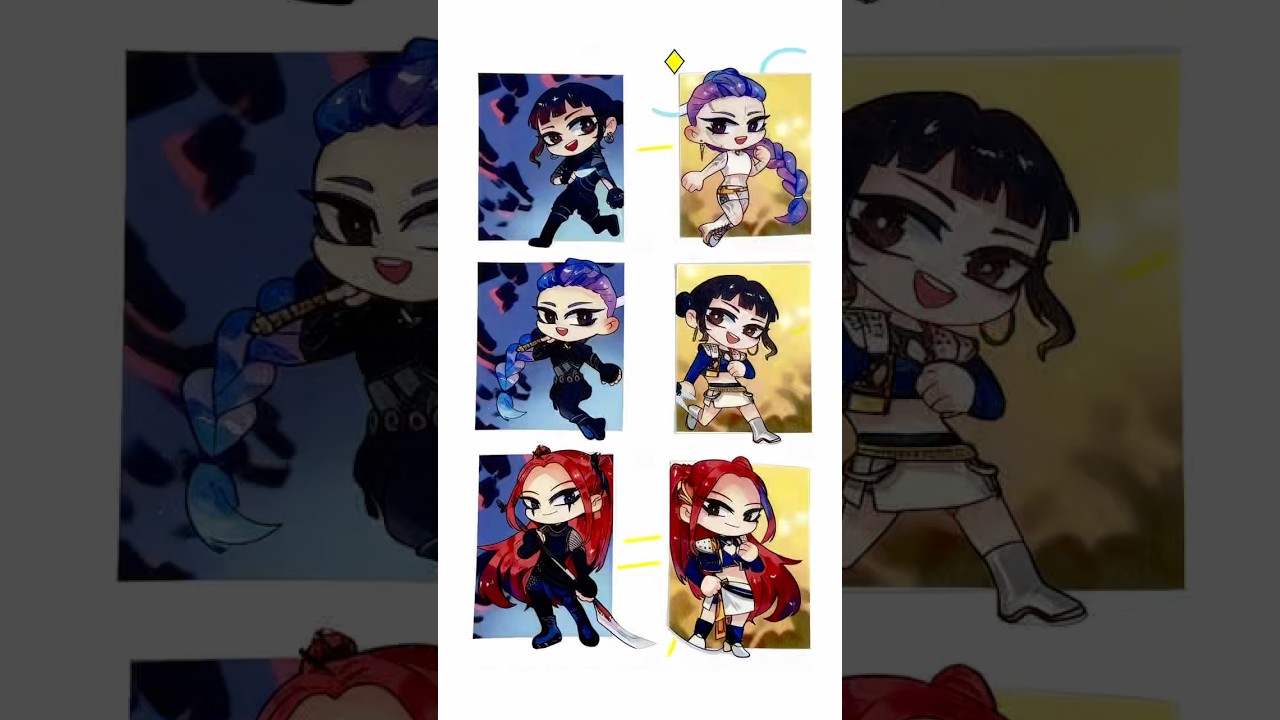 K-pop Demon Hunters 🖤 Paper Craft ✨ #art #kpop #puzzle