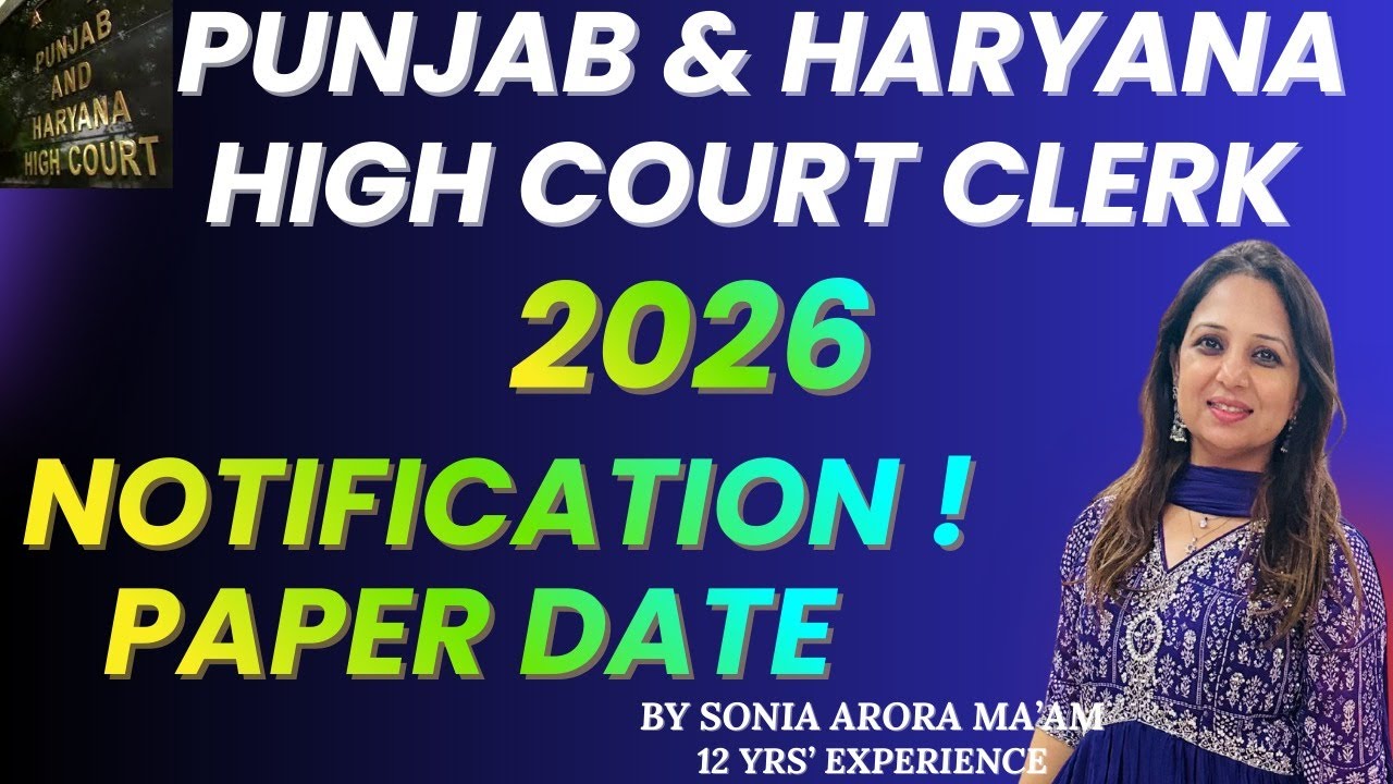 HIGH COURT CLERK NOTIFICATION  2026   | By Sonia Arora Ma'am