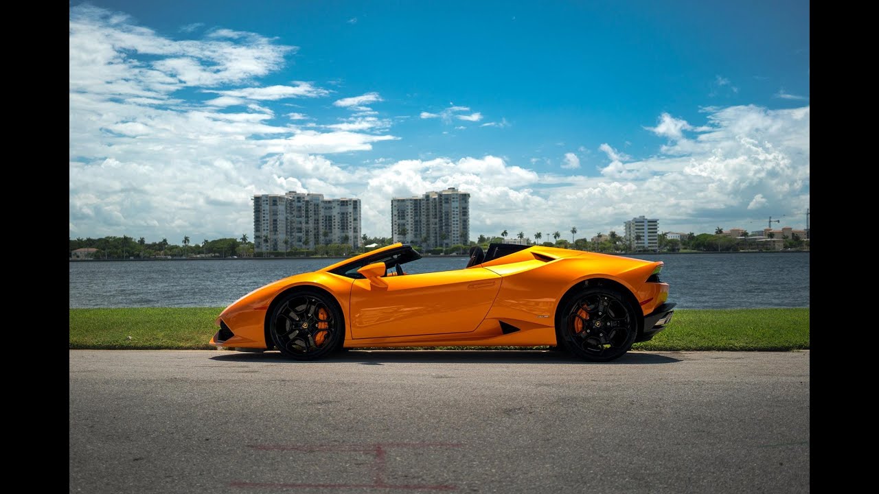 Huracan Spyder in Palm Beach | 4K