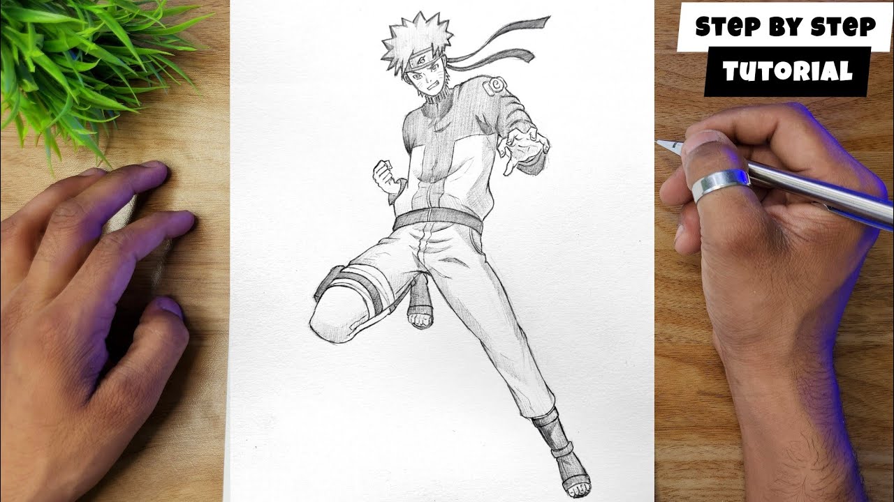 How To Draw Naruto Full Body Drawing Step By Step Tutorial For Beginners @AjArts03