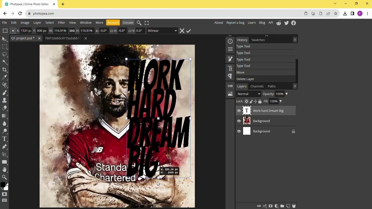 Creating Posters using Photopea.com