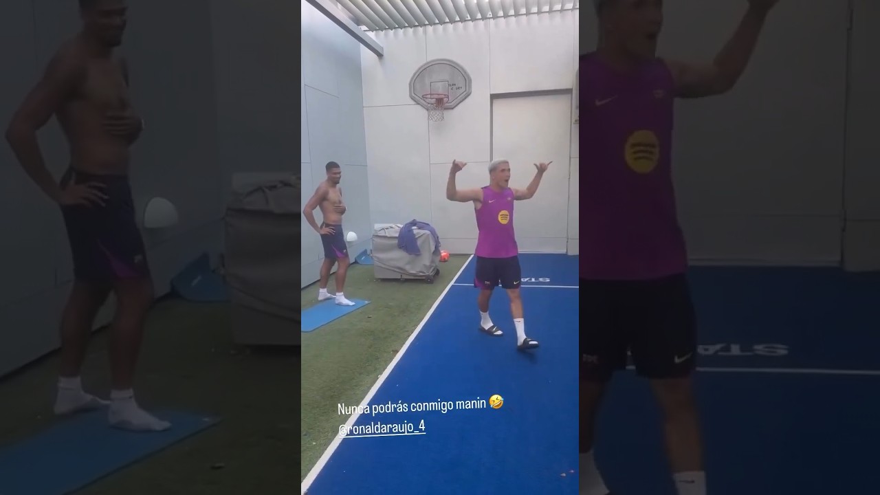 Gavi on IG😆🤣🤙 #shorts #gavi #araujo #barca  #barcelona #basketball #winner