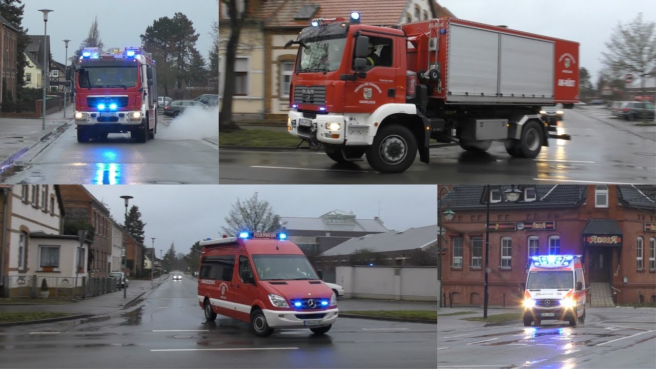 [Sirenenalarm/Gruß] MTW mit SoSi zur Wache + Rüstzug + TLF 16/25 FF Gardelegen + RTW JUH Jävenitz