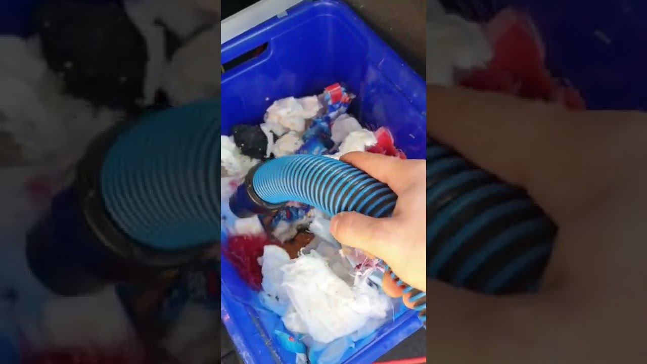 Monster Car wash vacuum cleaner sucking up everything