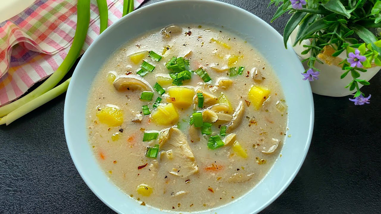 Быстрый и простой рецепт грибного супа. Вкусно и полезно