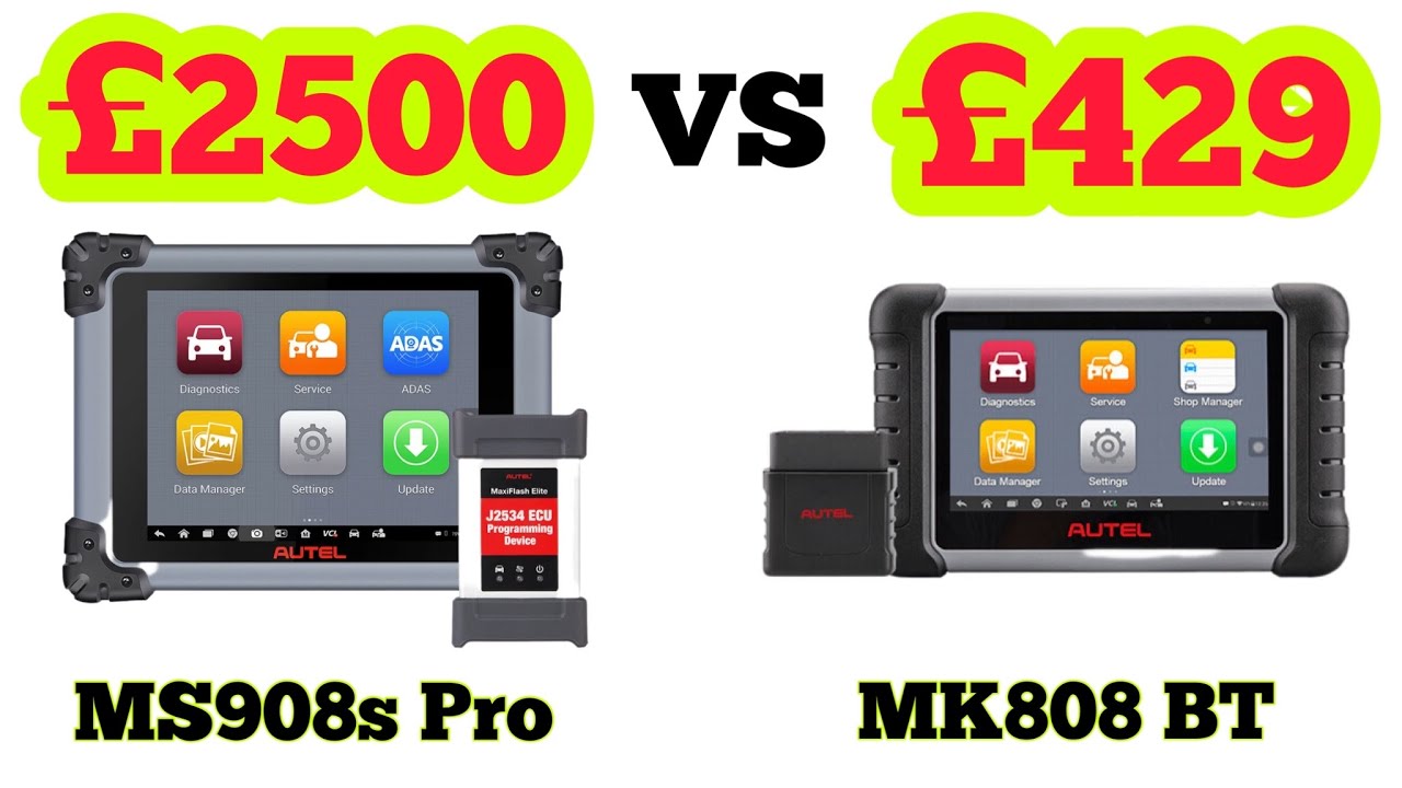 2025 AUTEL Maxisys £2500 VS £429 Expensive VS Cheap Maxisys MS908s Pro VS MK808BT