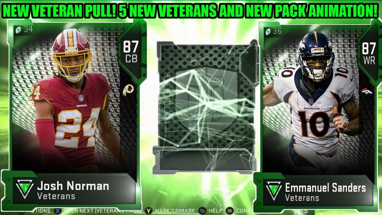 WE PULLED A NEW VETERAN! 5 NEW VETERANS! NEW VETERAN PACK ANIMATION! | MADDEN 19 ULTIMATE TEAM