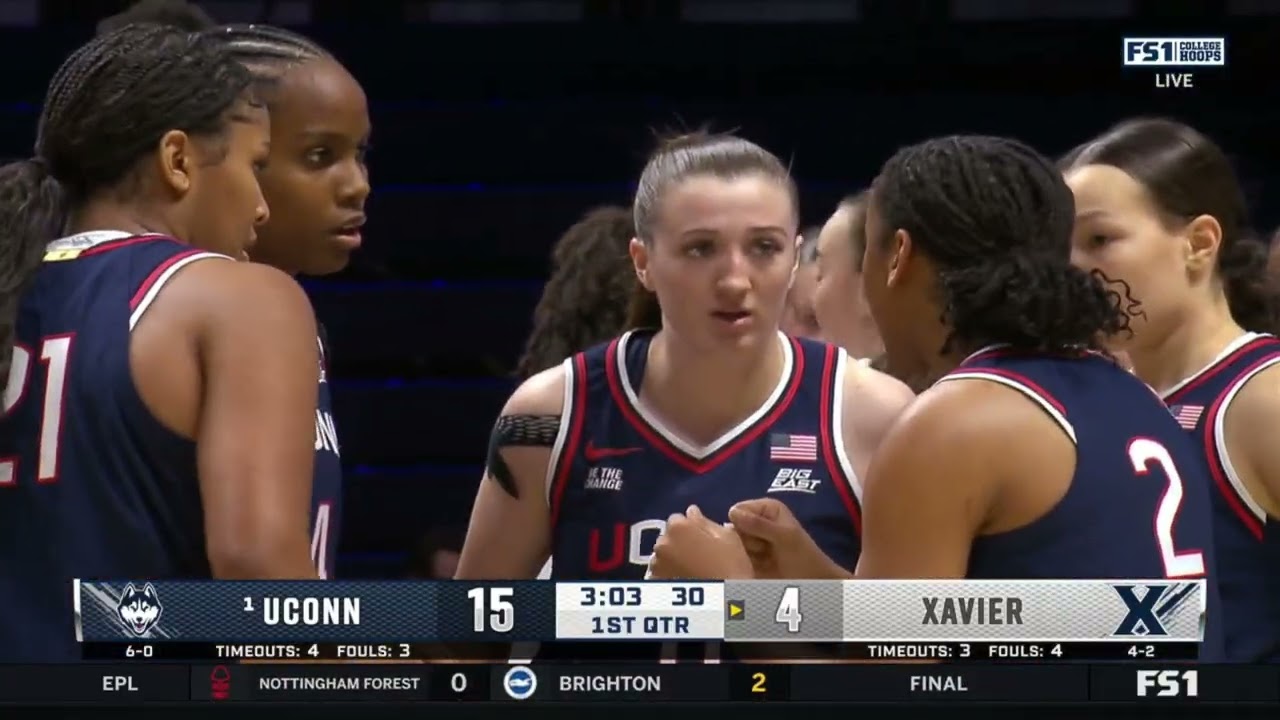 UConn Women's Basketball vs Xavier - Full Game (November 30, 2025)