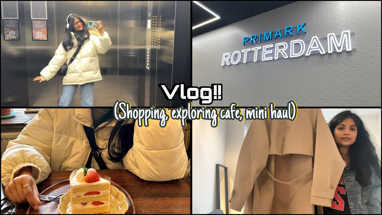 Shopping vlog- exploring shopping streets, cute cafes | Mini haul video