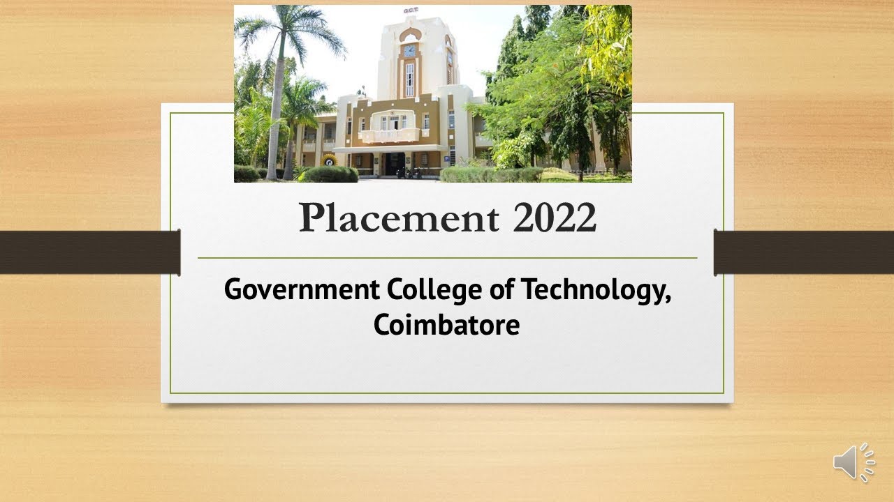 GCT Placement 2022 | Government college of Technology, Coimbatore | Highest Salary | No of companies
