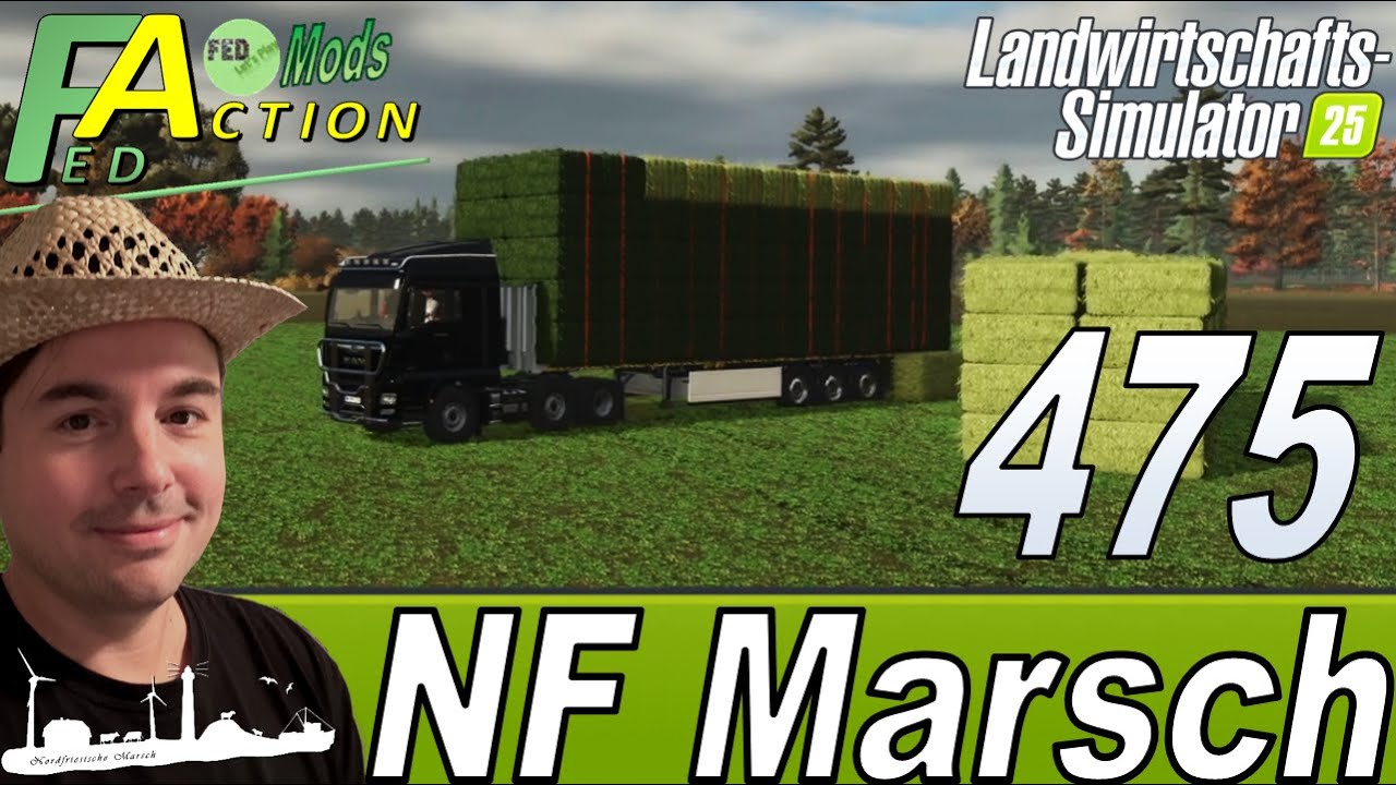 LS25 🚜 475 NF Marsch 4fach Unmengen an Ballen sammeln #landwirtschaftssimulator25 #letsplay