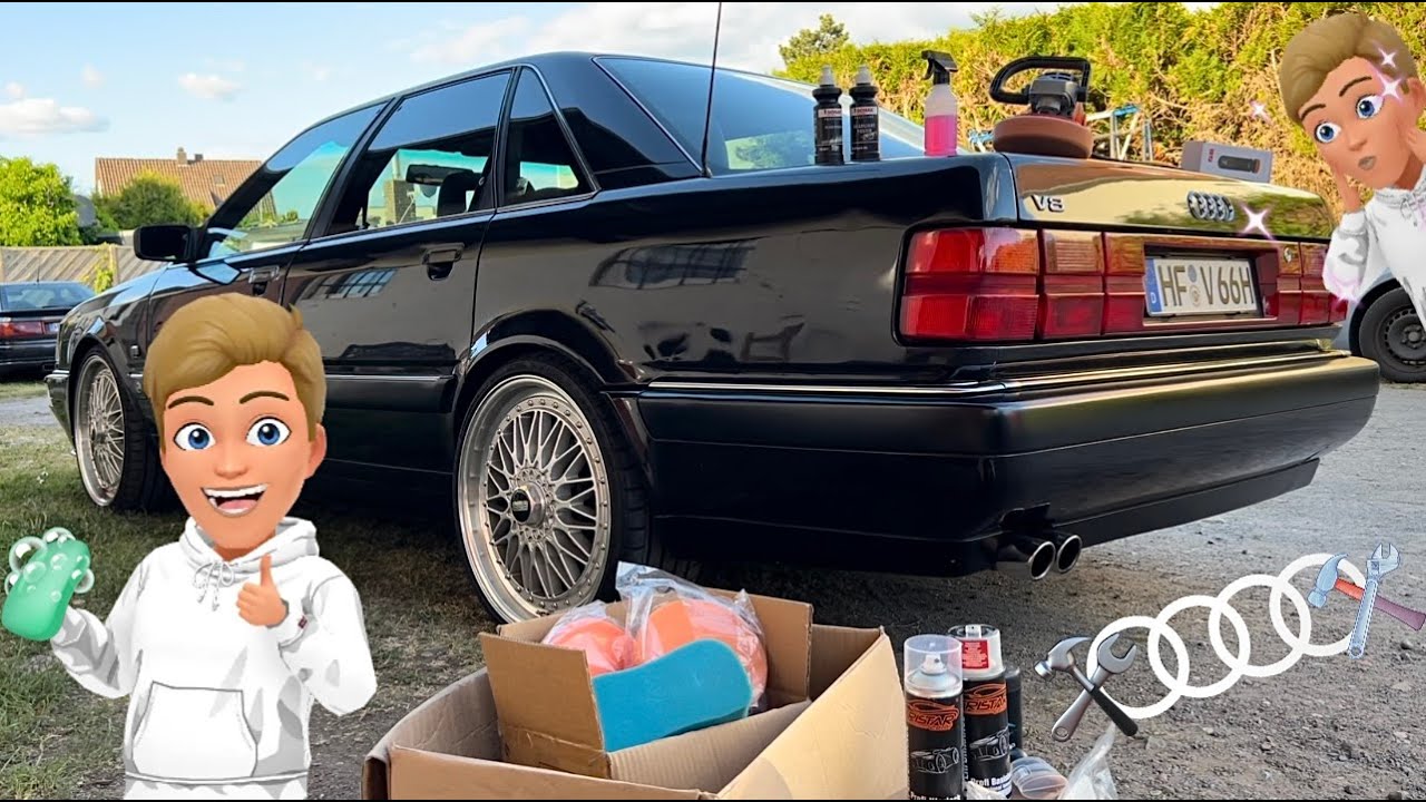 Komplette Politur am Audi V8 D11 🤩 l Teil 6 l Oldtimer Aufwertung und Pflege am Lack und Innenraum