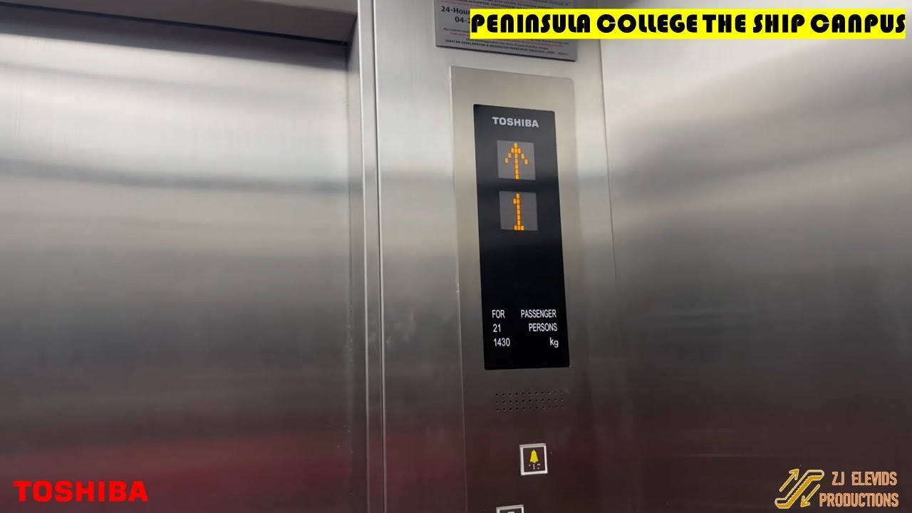 3 Toshiba Elevators at Peninsula College The Ship Campus, Batu Kawan, Penang, Malaysia.(West Lobby)