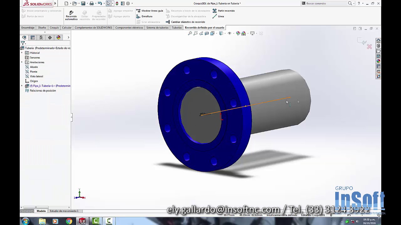 curso solidworks - como hacer Routing Tuberías en diseño 3d