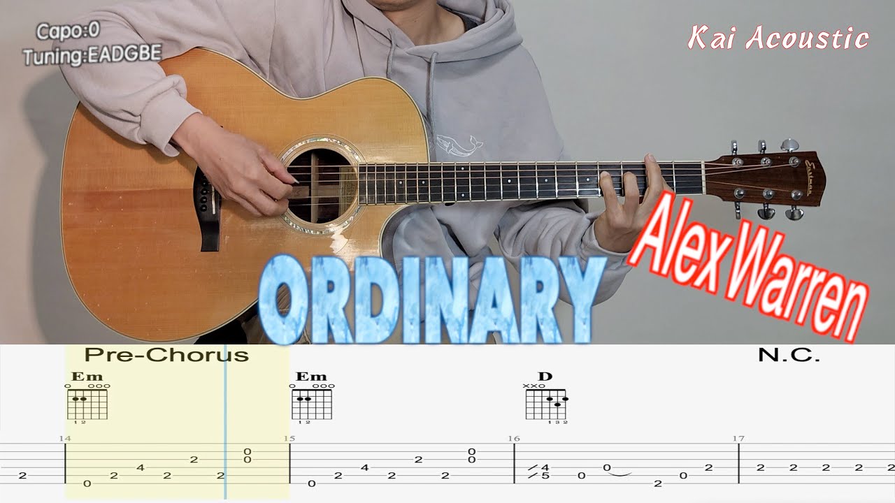 Ordinary(Alex Warren) | Fingerstyle Guitar Tutorial