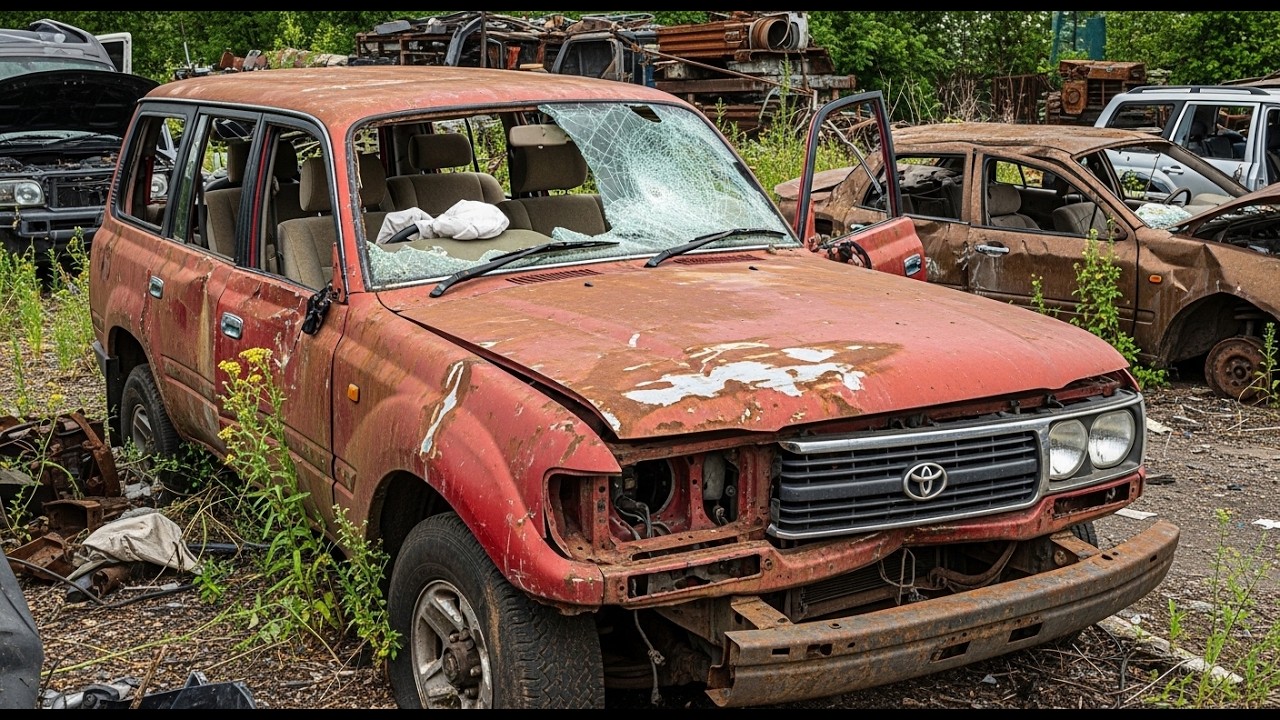 Полная реставрация красного Toyota Land Cruiser LC80 | Легендарный внедорожник восстановлен до со...