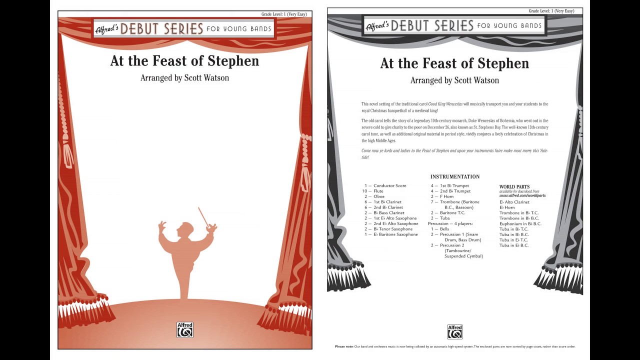 At the Feast of Stephen, arr. Scott Watson – Score & Sound