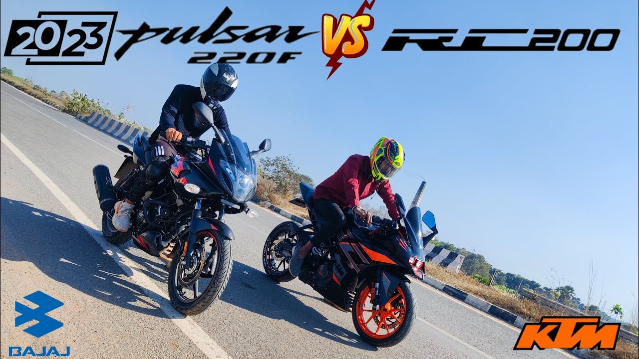 2023 PULSAR 220F VS KTM Rc200 Bs6 Drag Race + Rolling Race