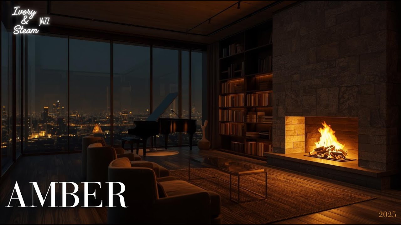 New Year's Eve Jazz 🥂 Cozy Piano & Warm Fireplace