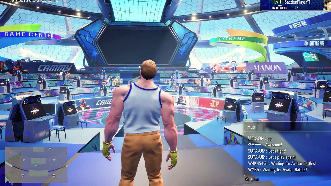 Street Fighter 6 - Battle Hub Free Roam Gameplay (PS5 HD) [1080p60FPS]