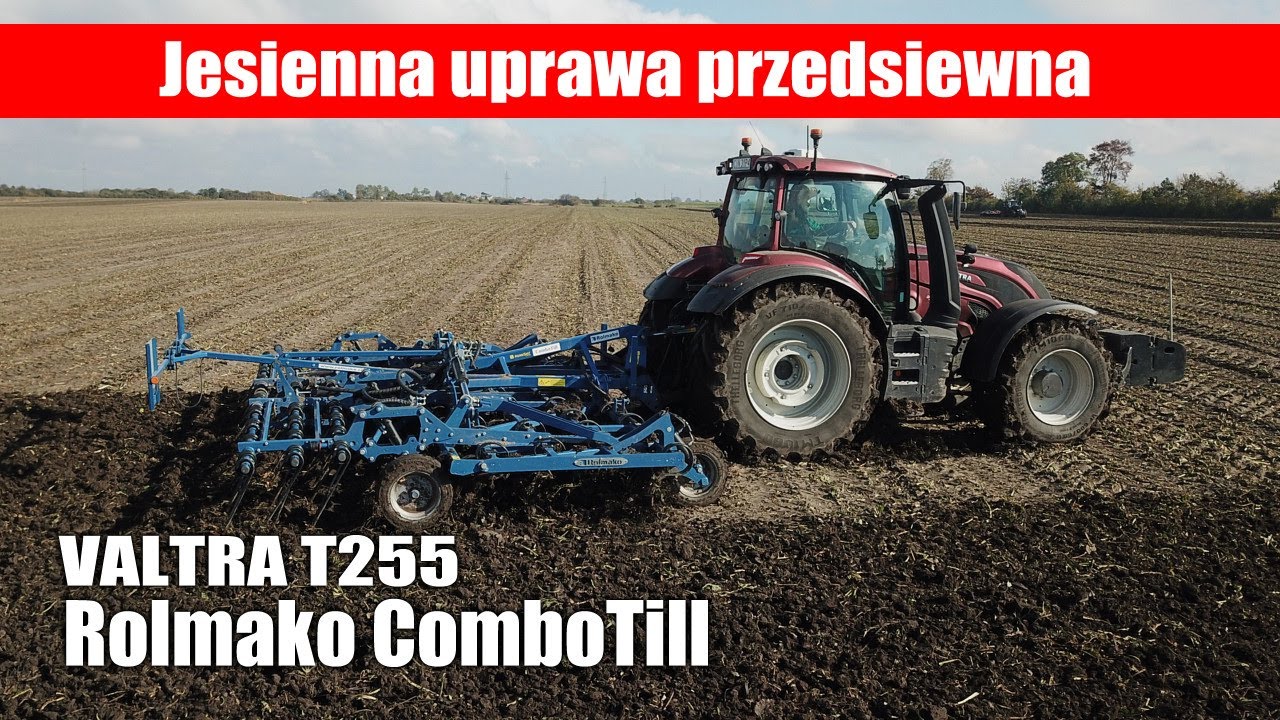 Valtra T255 i Rolmako ComboTill 6 m w jesiennej uprawie przedsiewnej