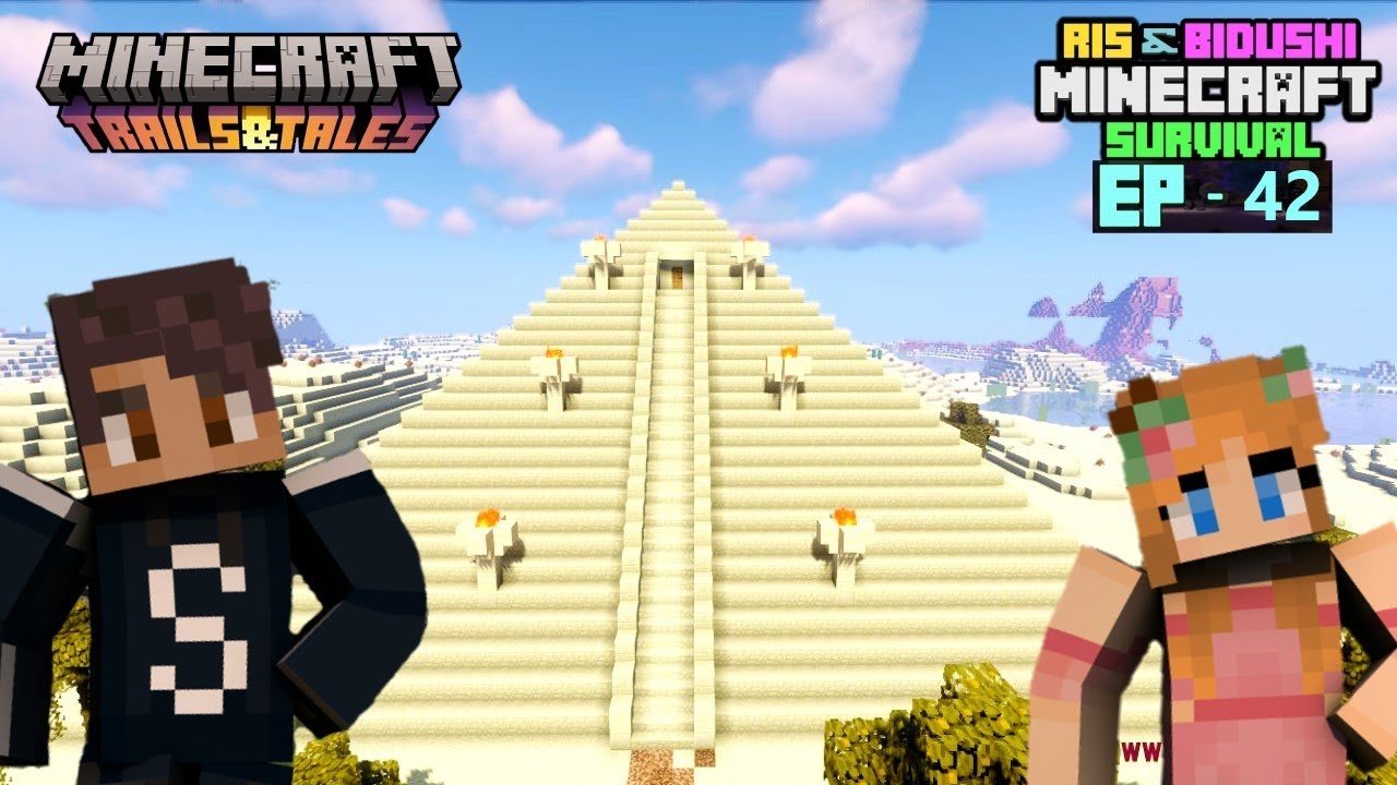 Desert Temple in Minecraft 1.20 Update | 1.20 Survival Minecraft | Ris & Bidushi Survival Ep - 42