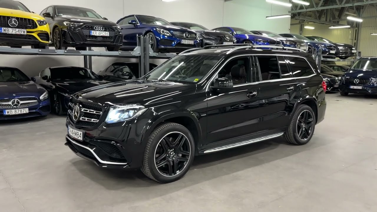 Mercedes-Benz GLS 63 AMG 5.5 V8 585 KM. Salon Polska. 1 Wł. Webasto. Hak. TV. Wideoprezentacja.