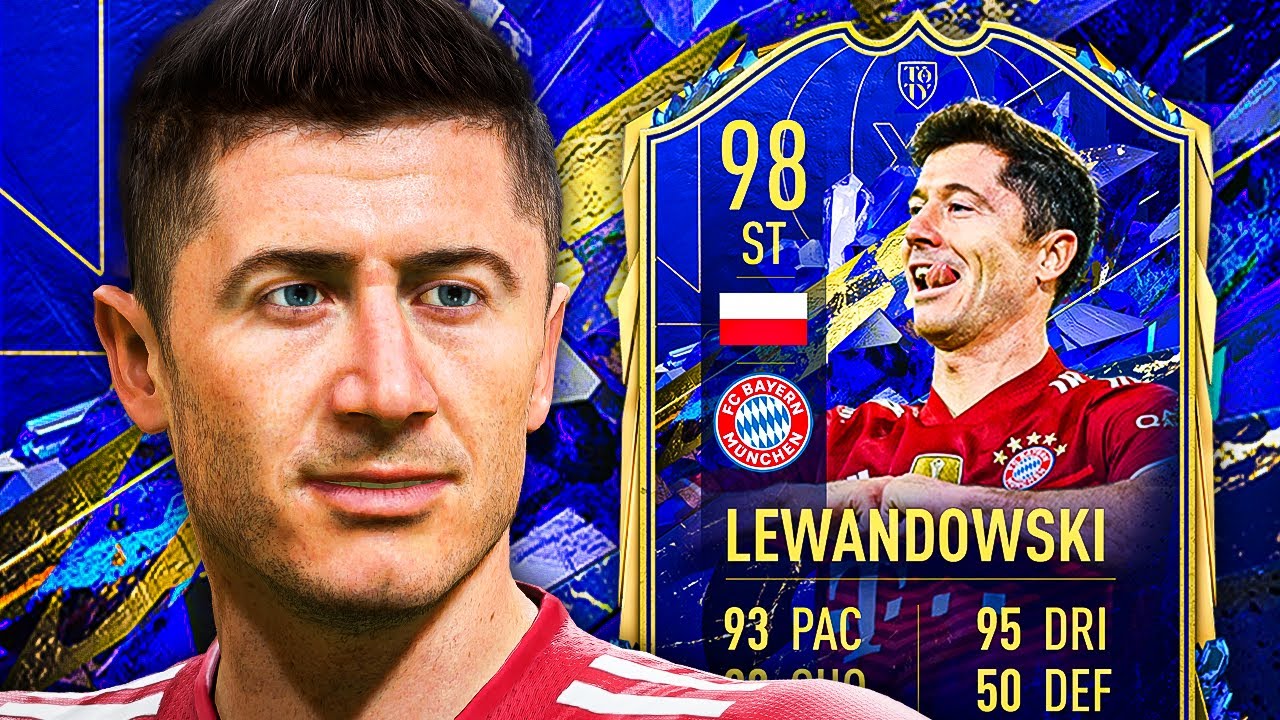 LEWANGOALSKI! 🔥 98 TOTY LEWANDOWSKI PLAYER REVIEW! - FIFA 22 Ultimate Team