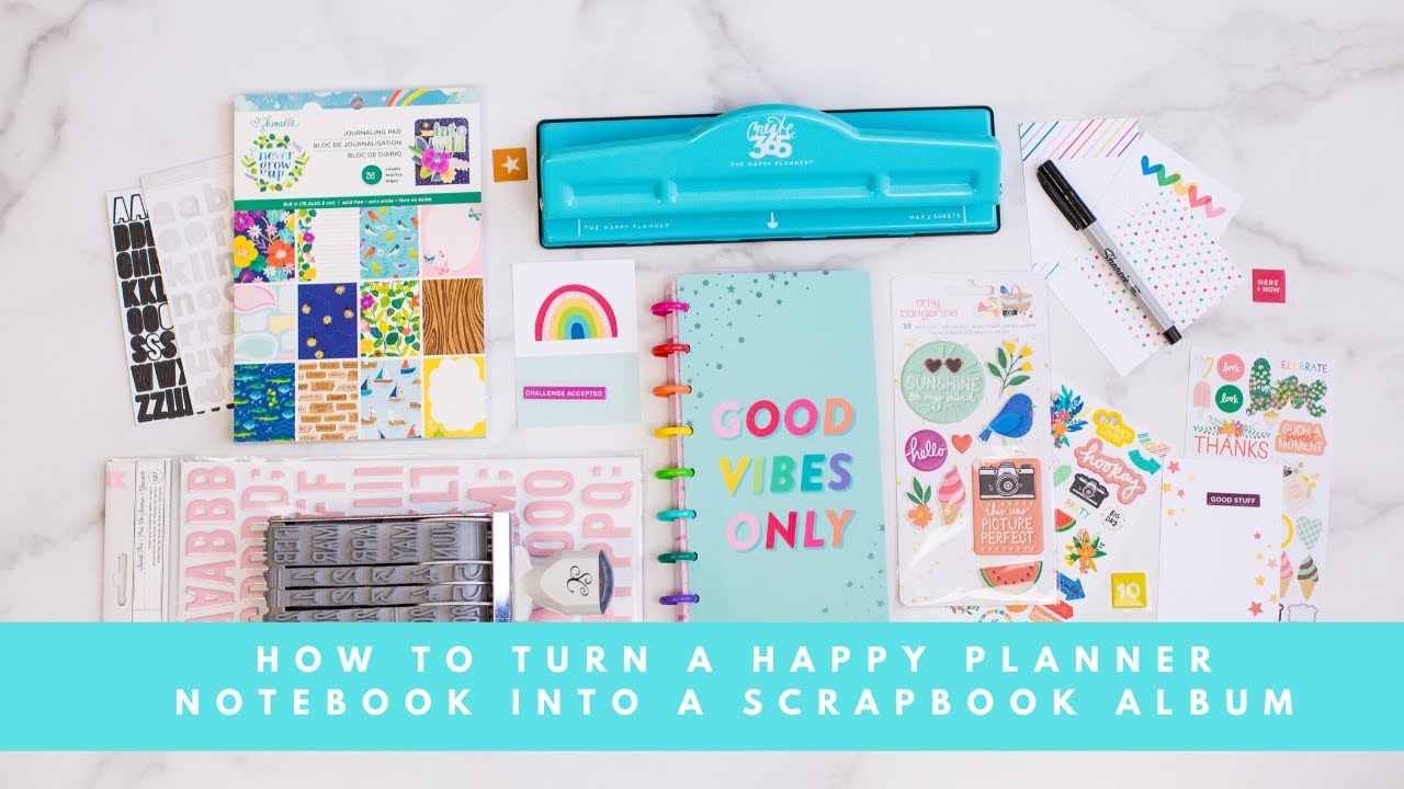 How to Turn a Happy Planner Notebook into a Scrapbook Album | National Scrapbook Day Giveaway