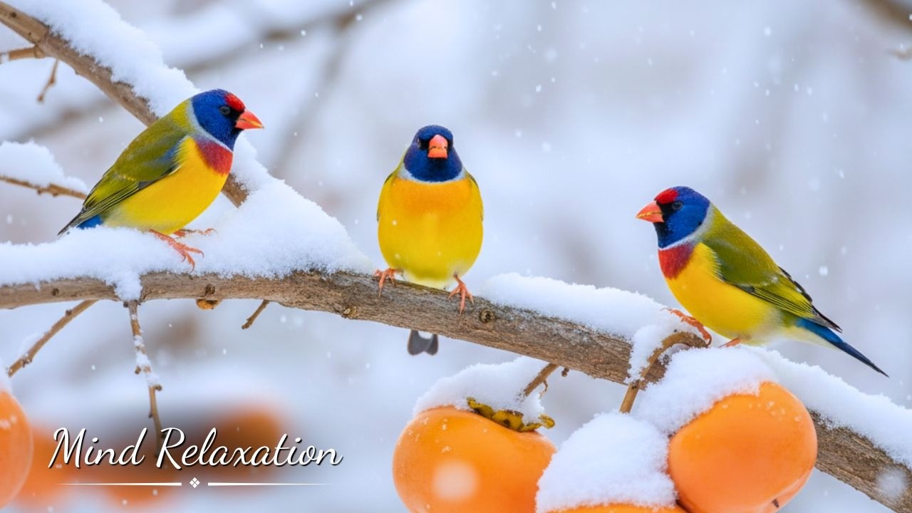 Chirping Snow Birds ❄️🕊️ Relaxing Music for Focus, Meditation, and Winter Calm 🌿