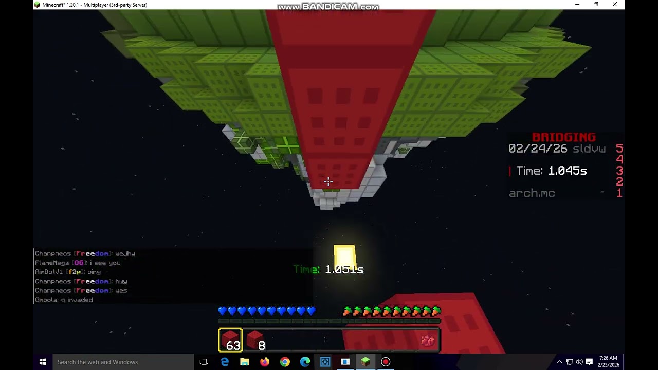 minecraft  block bridging