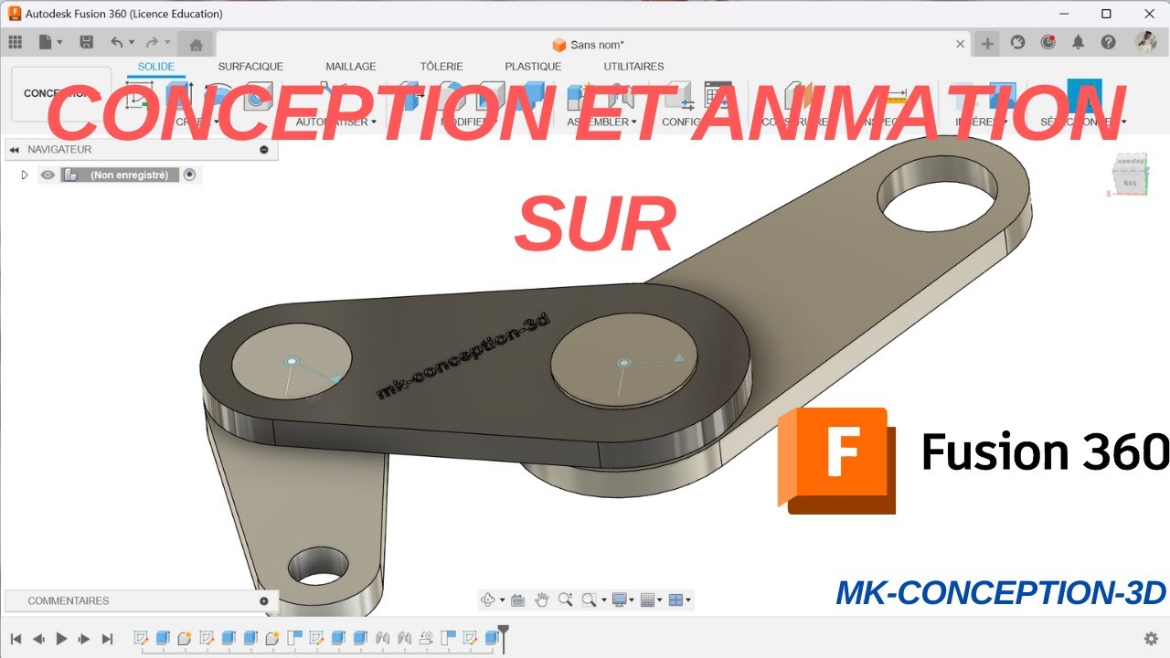 Conception, Assemblage et Animation d'un système mécanique sur Fusion360