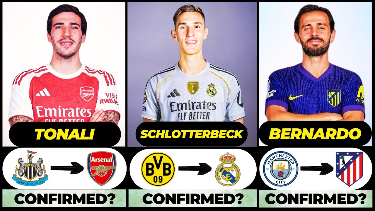 🚨 NEW CONFIRMED TRANSFERS & RUMOURS! 🚨🔥 ft. Schlotterbeck, Tonali, Bernado... etc