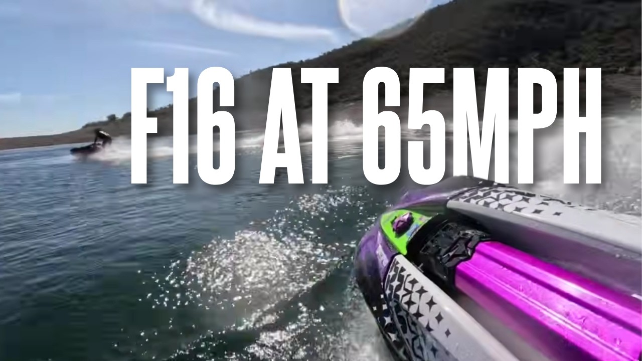 65MPH on the F16 Stand-Up Jetski