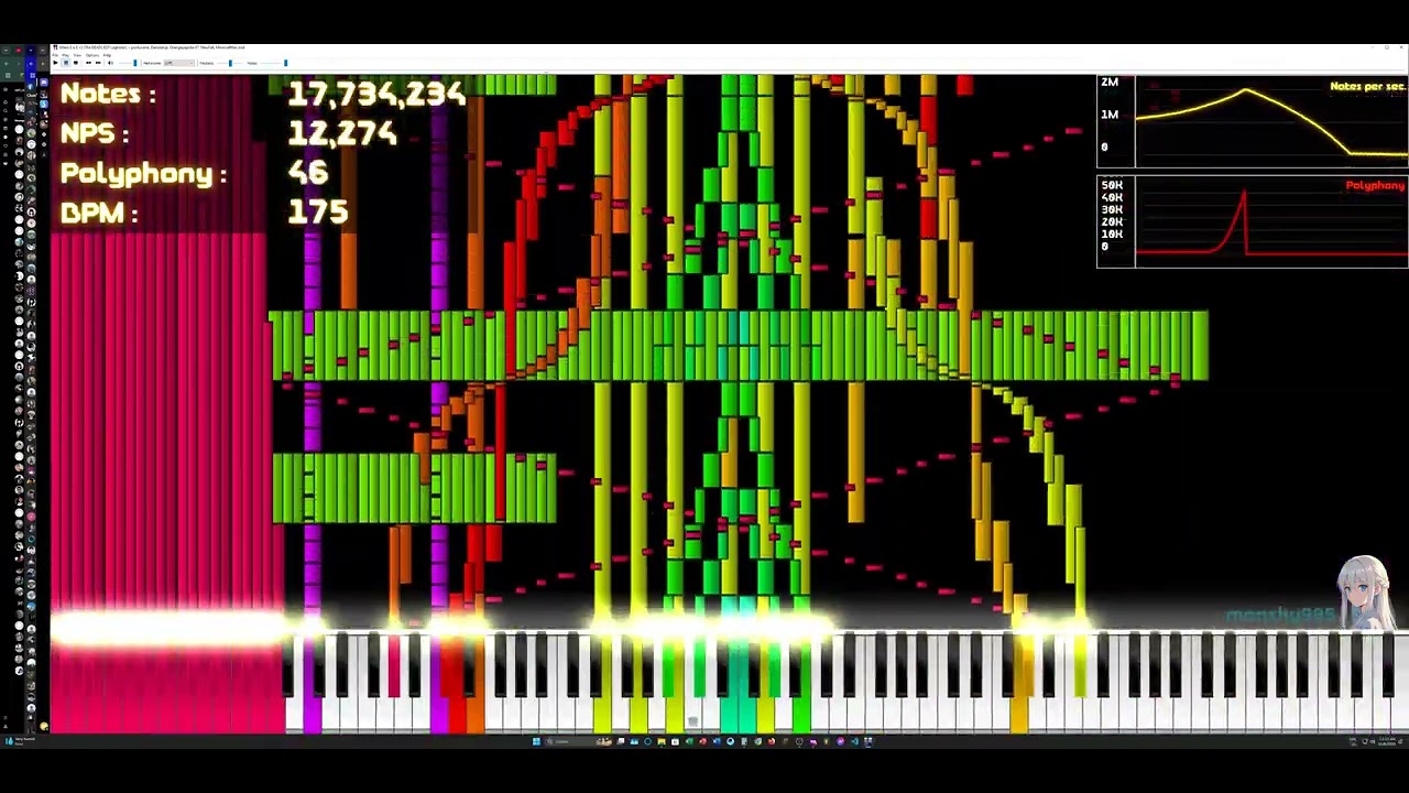 [Black MIDI] When E is E v3 • 100.00 Million Notes • POV Legit Run