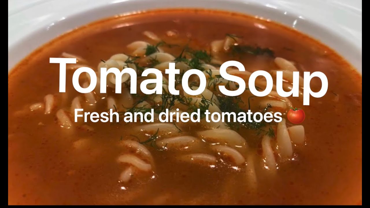 Polish Tomato Soup using fresh and dried tomatoes(zupa pomidorowa ze świeżych i suszonych pomidorów)