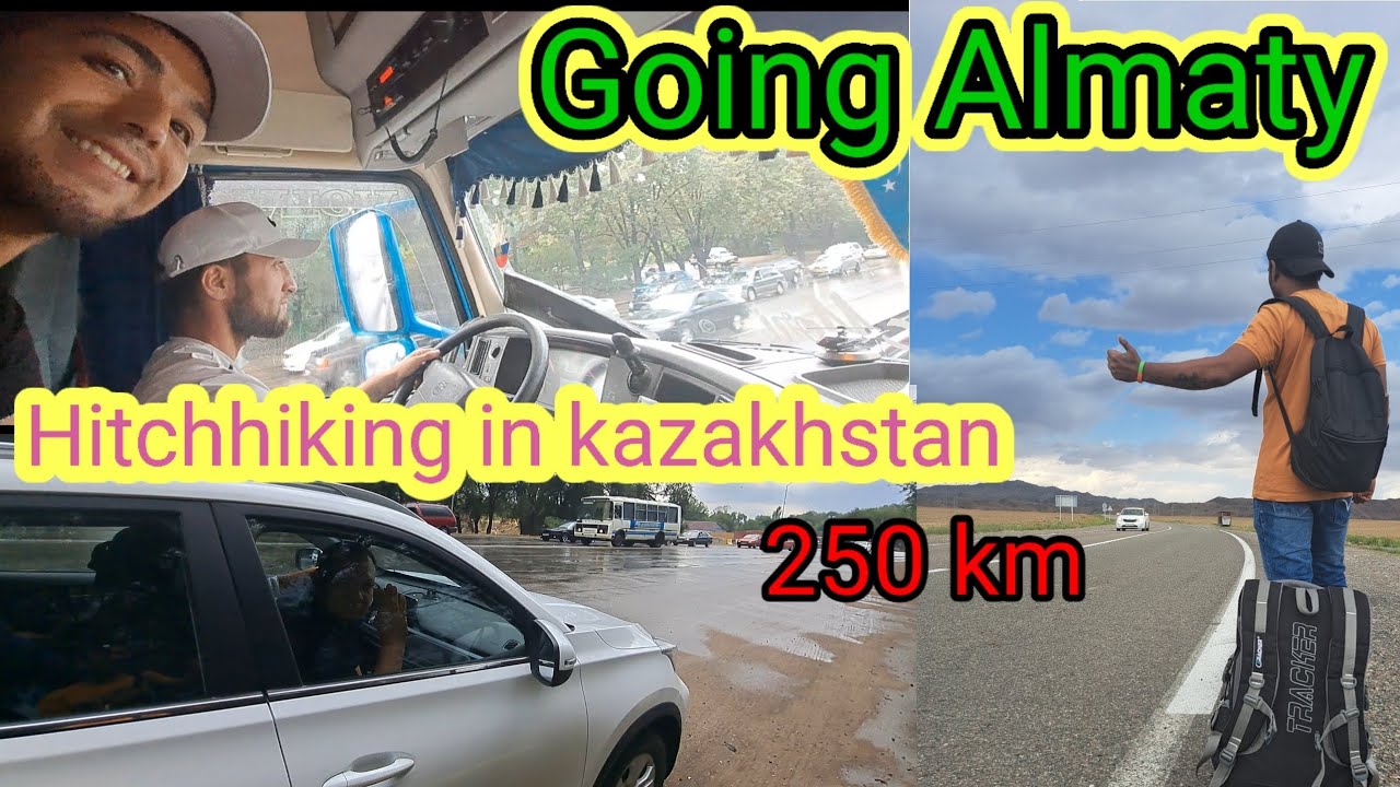 Going Almaty by lift || Hitchhiking experience in kazakhstan || awesome people || Kazakhstan2023 ||