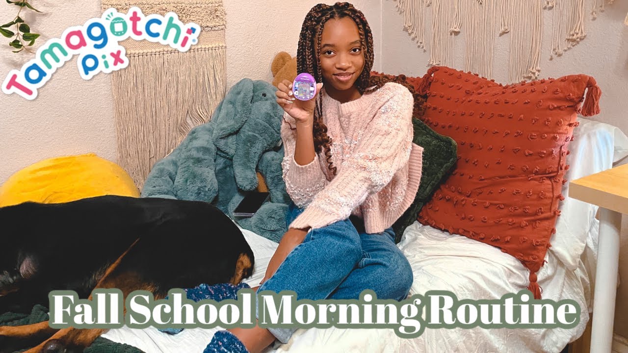 School morning routine with my Tamagotchi Pix