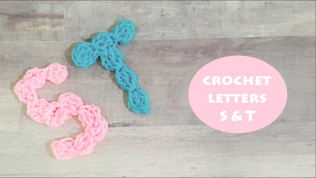 How to crochet letters/alphabets S & T using cluster stitch? | Crochet With Samra