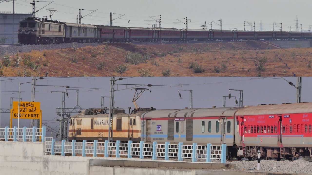 17215 Machilipatnam - Dharmavaram Express arriving Gooty Fort #indianrailways